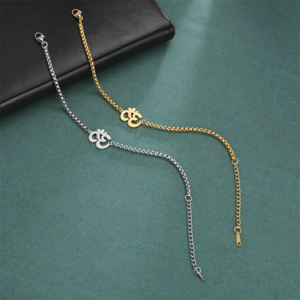 Edelstahl Buddhismus Hindu Yoga OM Symbol Anhänger Armband für Frauen Männer Charms Paar Armbänder Mode Amulett Schmuck Geschenk – Detail 12