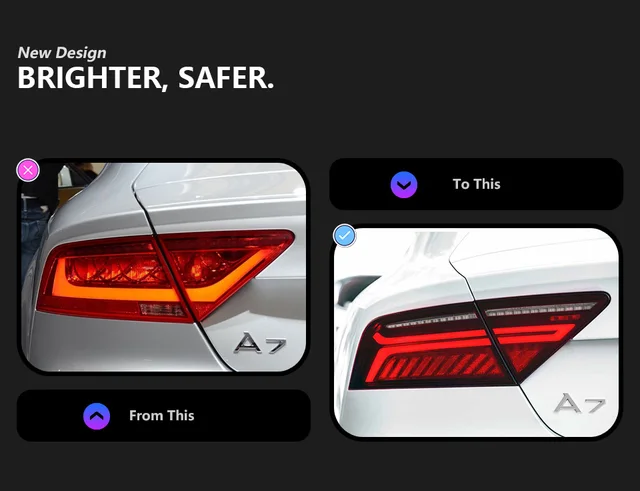 2ピース ダイナミック ウインカー LED テールライト 適用: アウディ/AUDI A5 S5 RS5 2017-2019 アドオン モジュール ワイヤー ハーネス AL-QQ-6340 AL LED テールライト テールライト リア ランニング ライト ブレーキ