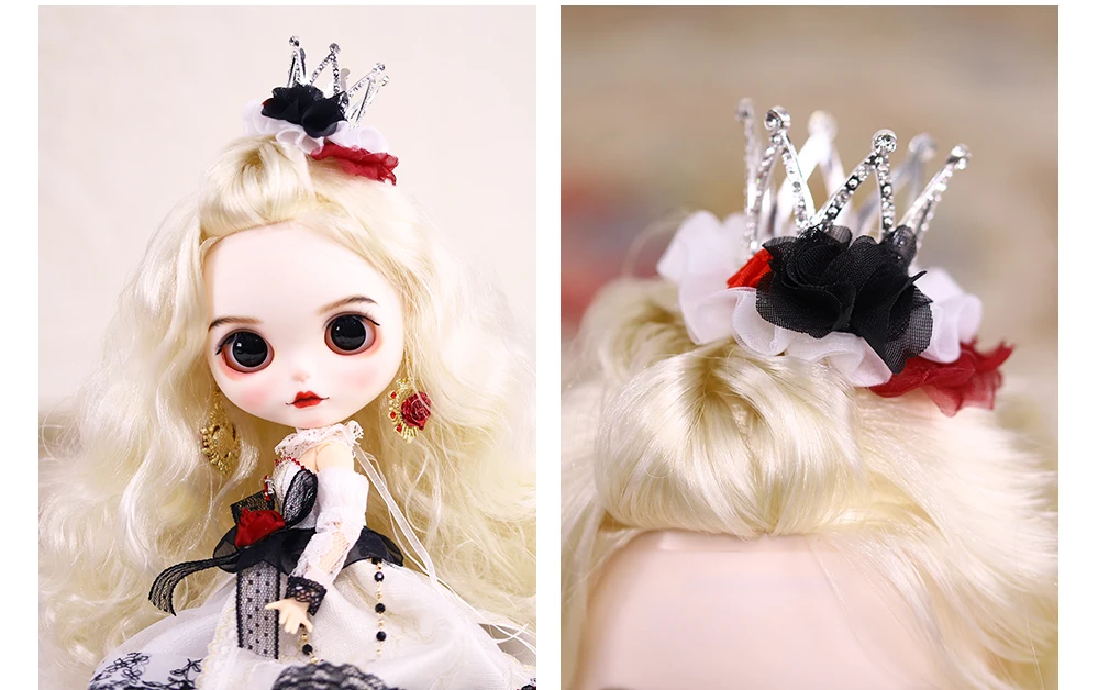 Queen Snow White Dress with Crown & Earrings 3