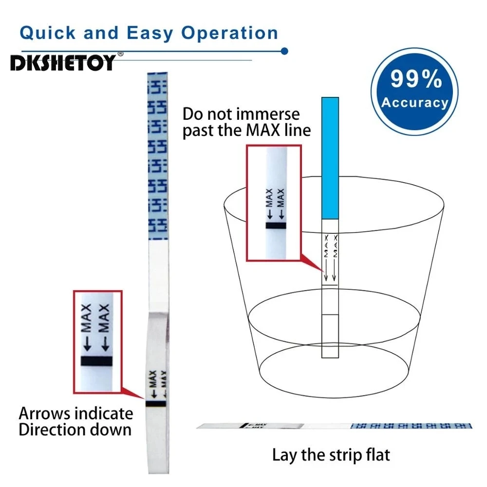 10pcs LH Tests Ovulation Urine Test Strips For Women pregnancy Rapid Ovulation Test Strips Detection adult supplies 5