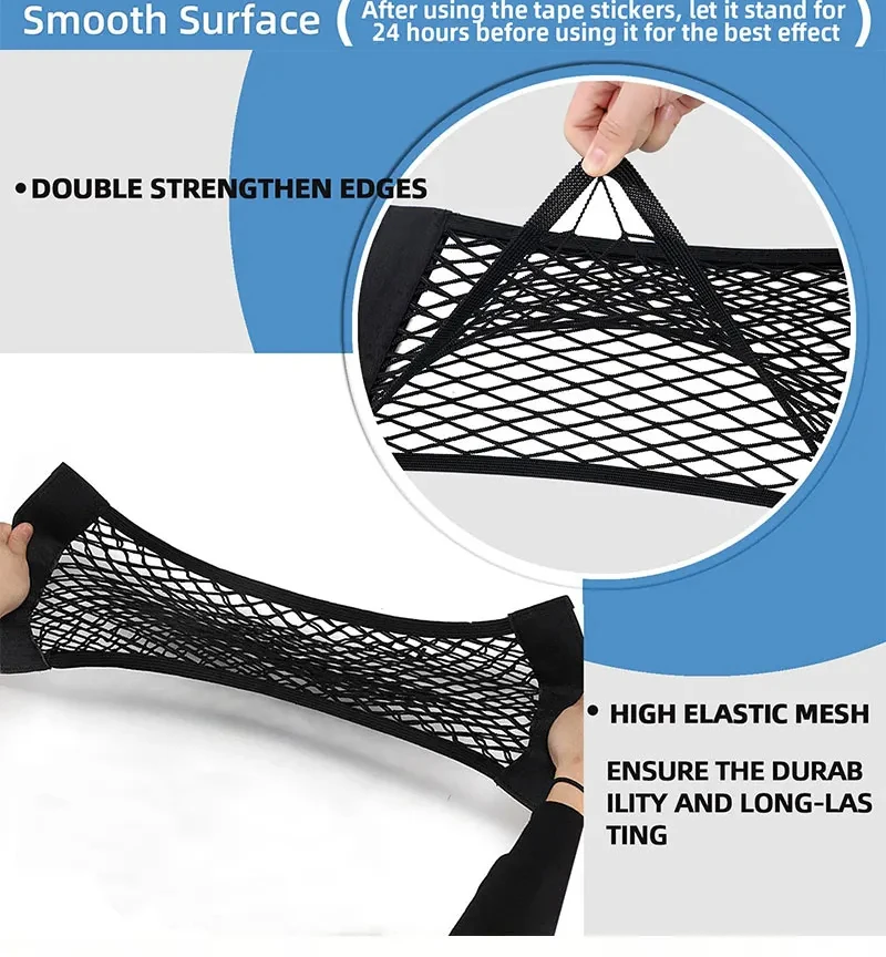 Auto Lagerung Net Auto Liefert Stamm Seite Net Lagerung Artefakte Auto Festen Rahmen Universal Elastische Net Gummiband – Detail 4