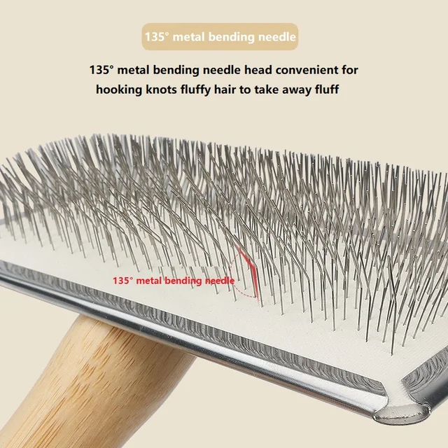 New Dog Short Hair Brush Dog Comb Solid Wood Cat Comb Pet Hair Remover Large Dog Comb Car Animal Hair Brush GSZ05 5