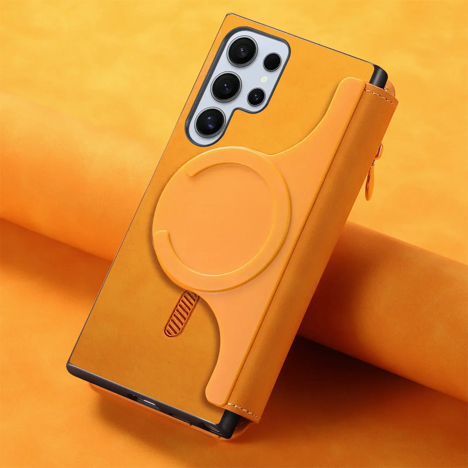 2 in 1 Detachable Magnetic Zipper Cards Solt Wallet Leather Case For Samsung Galaxy S24 Ultra S23 Plus A05 A35 A25 A15 A55 Cover_voghion.com