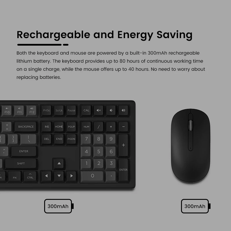 Combo de Teclado e Mouse Mecânico Teclado e Mouse sem Fio de Tamanho Completo Preto e Prata Negócios Monsgeek-mx108 - Imagem 6