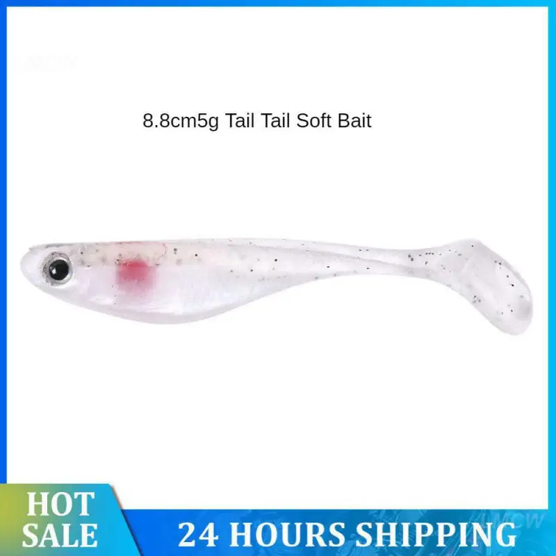 

Decoy Hollow T-tail Soft Fish Silicone Fishing Tackle And Bait Fishing Supplies Biomimetic Decoy Realistic Fish Body Design Bait