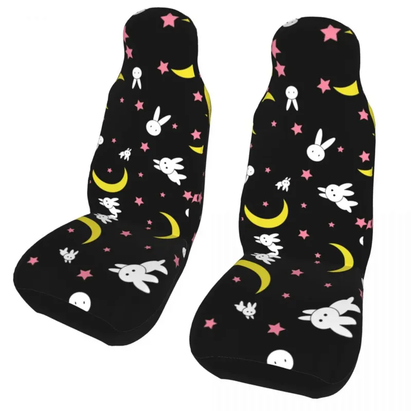 

Moon Pattern Car Seat Cover Anime Automobiles Seat Covers Fit for Cars Trucks SUV or Van Auto Protector Accessories 2PC