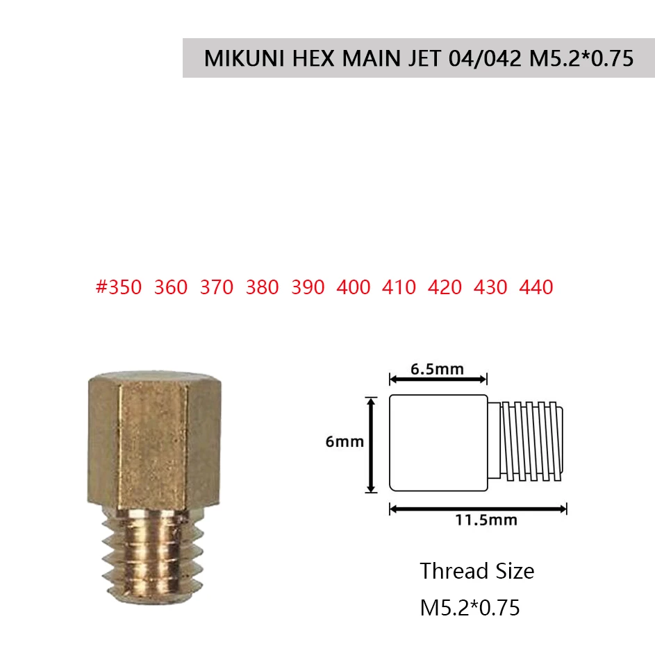 New Mikuni Main Jet For VM/TM/TMX Carburetors - Part REF 4/042, Fits Banshee, Blaster