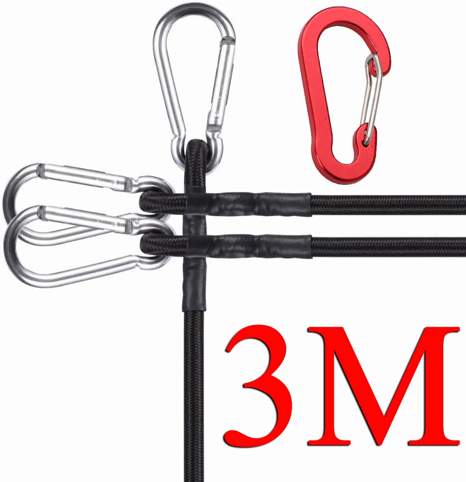Mini Rubber Bungee Cords Extra Strong Bungee Straps Heavy Duty Elastic Tie Downs Straps for Tents Cargo Kayak Boat Tarp Luggage elastic ropes elastic straps