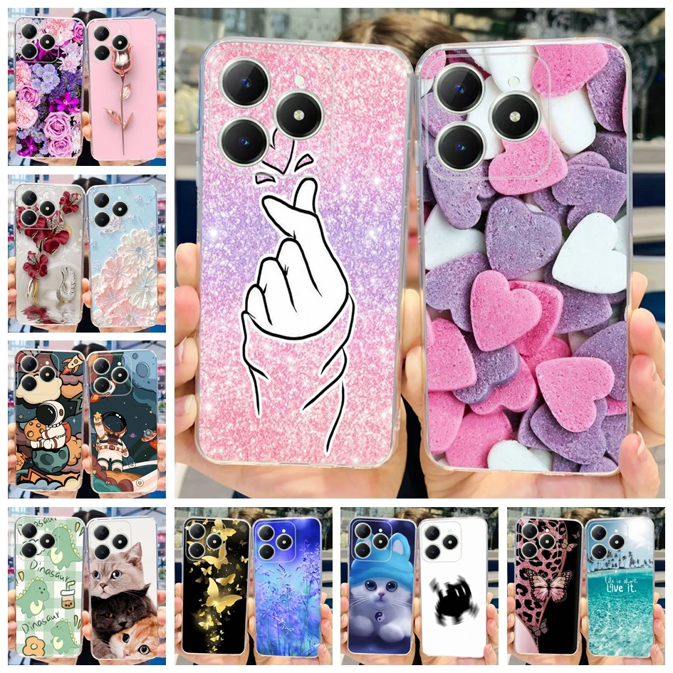 Cute Love Heart Soft Clear Silicone Protective Phone Case