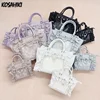 Sweet Y2k Aesthetic Transparent Bow Ita Bag Casual Chic Ruffle Fashion Women's Handbags All Match Kawaii Shoulder Crossbody Bags 1