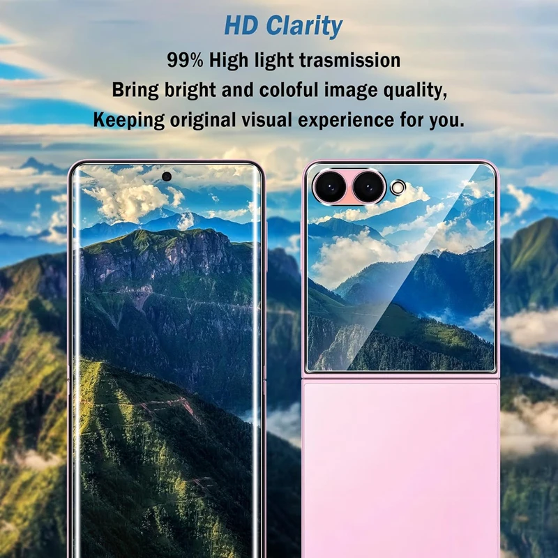 9-in-1 Flip8 Tempered Glass & Camera Lens Protection Kit with HD Soft Hydrogel Films
