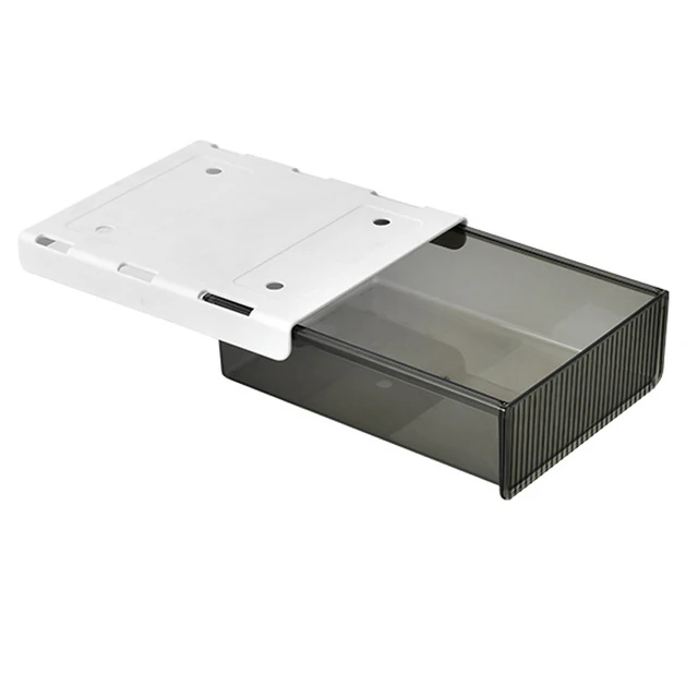 New Drawer Type Storage Box Under Desk Punch Free Self Stick Desktop
