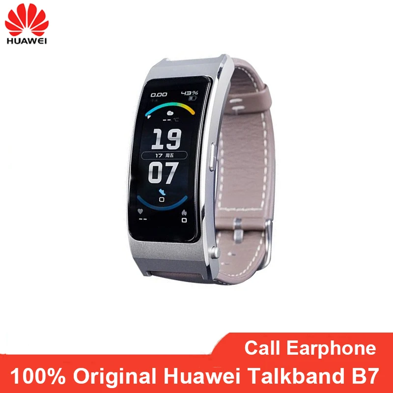 100% Original Huawei Talkband B7 Bluetooth Earphone Blood Oxygen Health ...