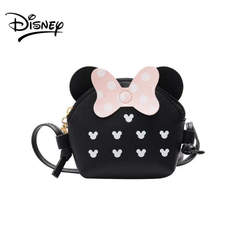 

Кошелек для монет Disney для девочек, Детская сумка через плечо с Микки Маусом, милая мультяшная портативная миниатюрная ручная сумочка
