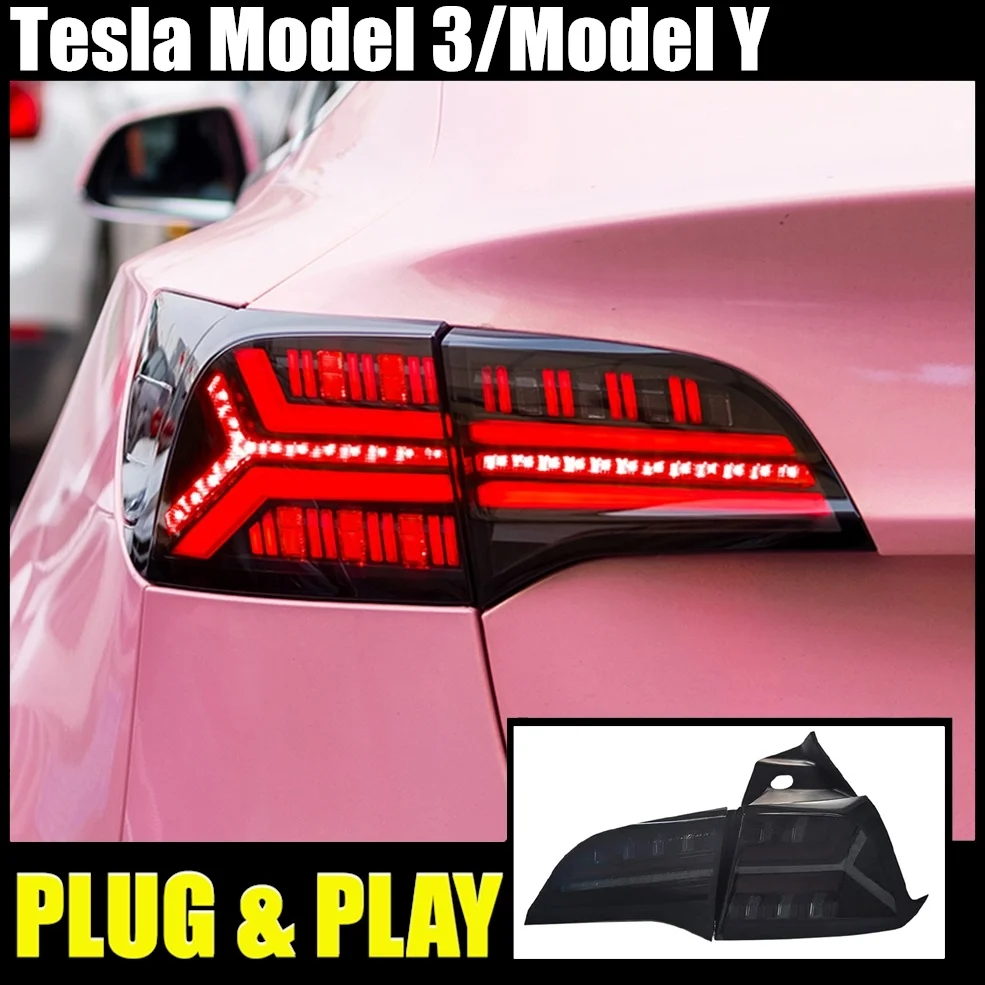 4PCS Car Tail Light for Tesla Model 3 Model Y 2017 2022 Taillights