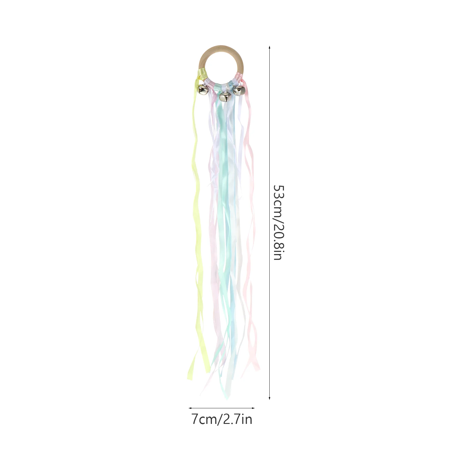 

2 Pcs Toys Rainbow Ribbon Bells Colorful Rattles Baby Playthings Educational Gifts for Newborn