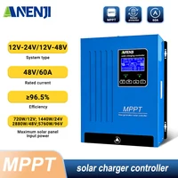Contrôleur de charge solaire MPPT 60A, régulateur de panneau solaire 60A automatique pour batterie au plomb-acide, cellules solaires au lithium 1