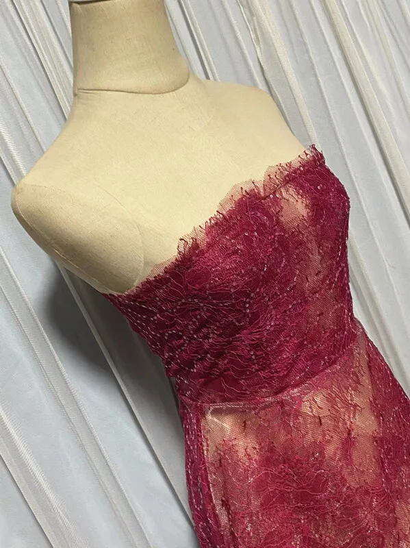 Korean Style 3D Flower Sequin Lace Strapless Dress Elegant Multi-color Mesh Long Dresses Women 2025 New Spring Summer A7877