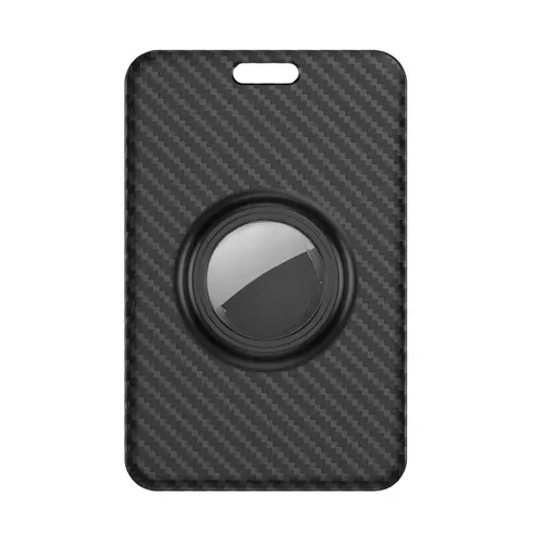 Case For Apple AirTag - Full - Clear Card ID Photo Style Carbon Fiber Holder Anti - Loss Device Protective Cover - Image 6