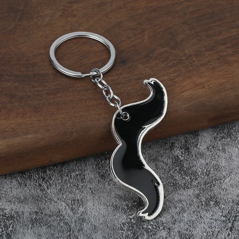 Classic Mustache Design Keychain - Unique Men's Jewelry Gift