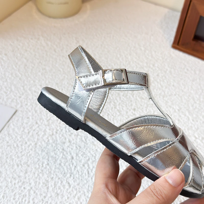 Leather Kids Sandals for Girls Summer Beach Shoes