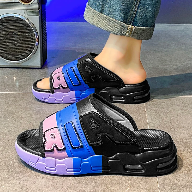 Men's Slippers Air Cushion Design Summer Soft Anti Slip Sports Flip Flops