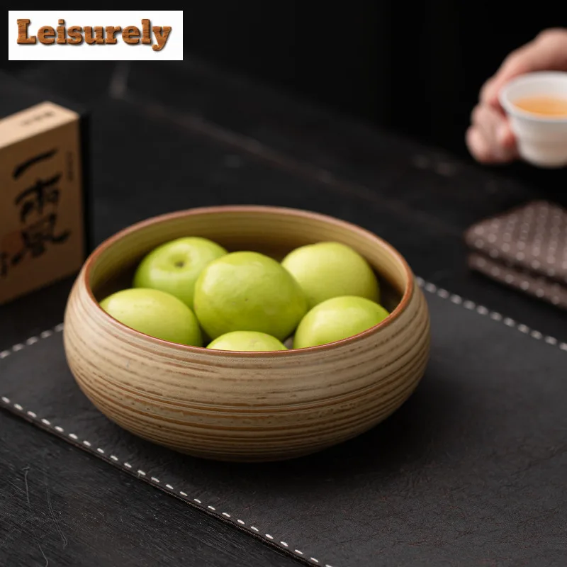 900ml Antique Coarse Pottery Jianshui Washing Cup Bowl Water Washing Slag Tank Household Chaxi Tableware Accessories Ornaments