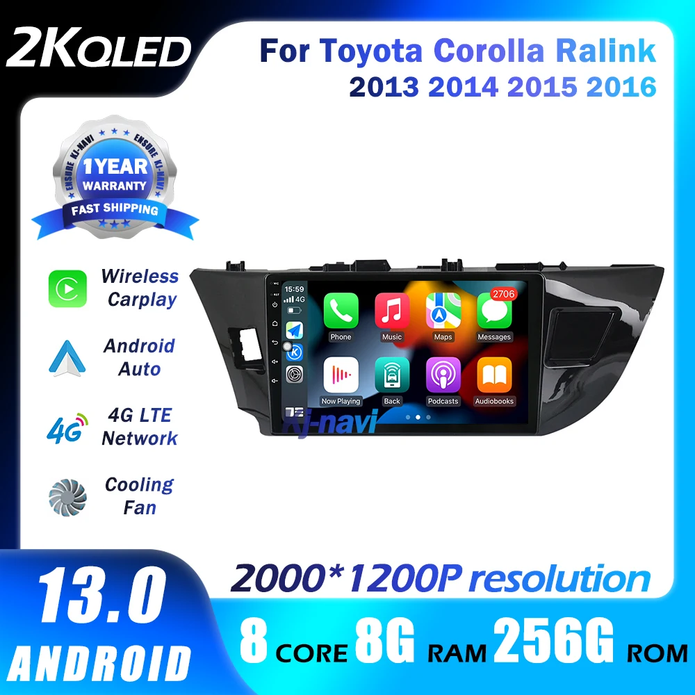 

10.1" Android 13 Car Radio For Toyota Corolla Ralink 2013 2014 2015 2016 GPS Navigation Multimedia Video Player LTE DSP Carplay