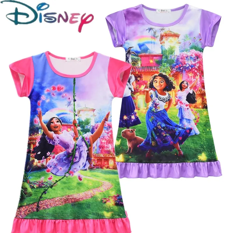 Disney Encanto Abito Estivo Da Ragazza Encanto Mirabel Madrigal Pepa N1 Ela Toddler Abito In Cotone Cartoon Per Neonate