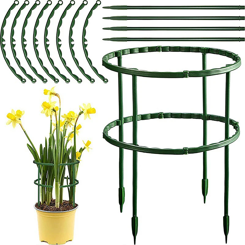 

12 Pcs Plastic Horticultural Plant Support Frame Climbing Trellis Garden Bonsai Holder Stands Tools