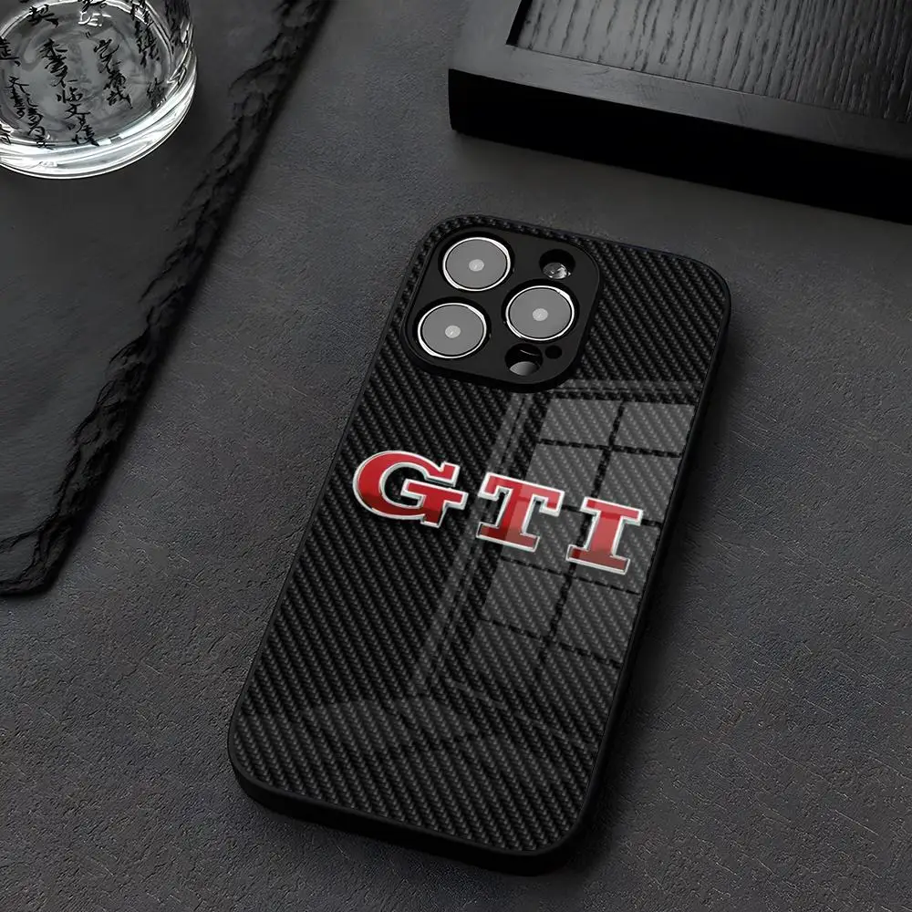 Golf MK1 G-GTI Auto-Handyhülle aus Glas für iPhone 12 17 15 14 13 16 11 Pro XS Max Plus Mini X XR E2020 Gehärtetes Glas Schutzhülle – Detail 13