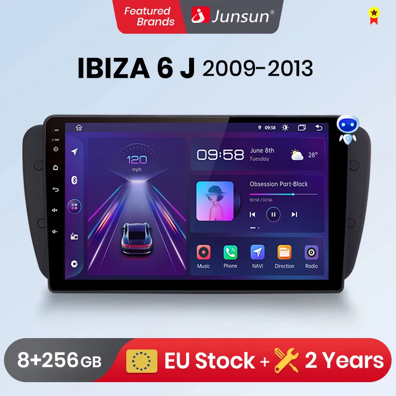 Junsun V1pro Carplay 2din Android Radio For Seat 6j 20092013