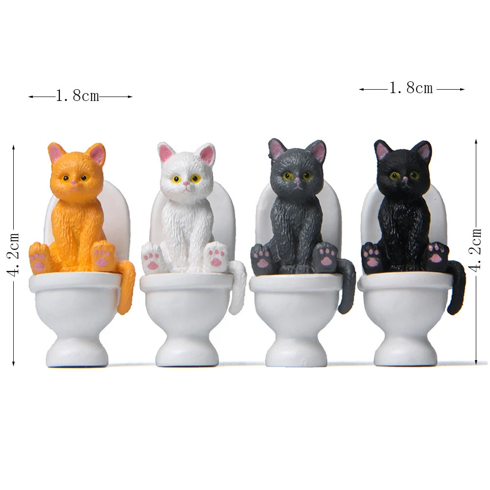 Kawaii Cat Figurines - Miniature Fairy Garden Ornaments