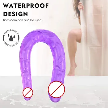 Double head Dildo for Lesbian Silicone Dildo Female Orgasm Female Masturbation Adult Products Vaginal Orgasm Anal Sex Sex Toys 2