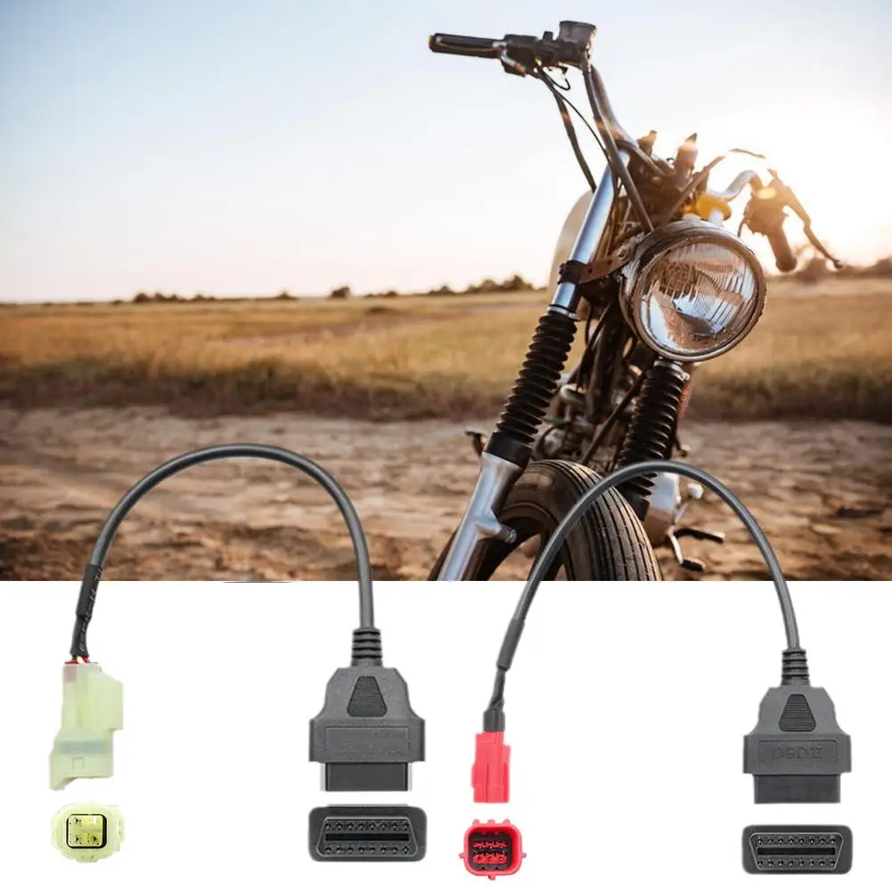 

4-контактный 6-контактный 16-контактный разъем OBD2, АДАПТЕРНЫЕ кабели для мотоциклов Honda, для Honda, 4-контактный телефон C9X7