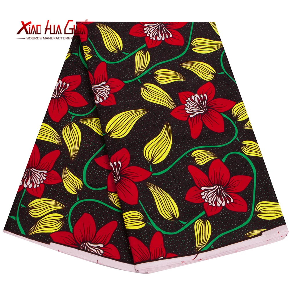 

Fabric with Flowers Bulk African Material Fabric 2023 High Quality New Ankara Material Wax Cotton for Wedding Dress 24FS1508