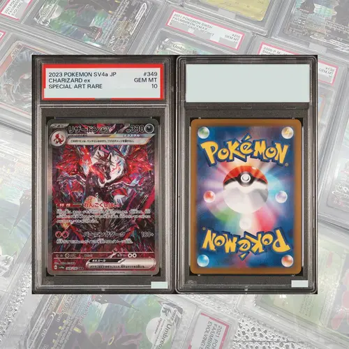 DIY Proxy PTCG Graded Collection Card SV4a JP Mew Ex Charizard Ex Special Art Rare GEM MT 10 Card Holographic Labels Child Gift - Image 3
