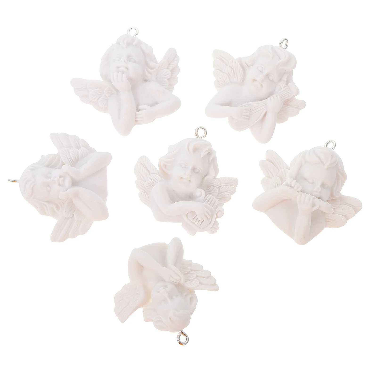 

12 Pcs Winged Angel Statue Phone Cases Decoration Decorate Ornament Hand-work Accessories Resin Miniatures Figurines
