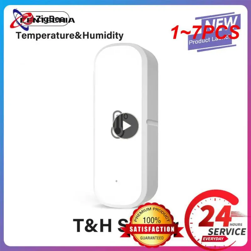 

1~7PCS Tuya /wifi Smart Temperature And Humidity Sensor Battery Powered Smart Home Security Work With Alexa