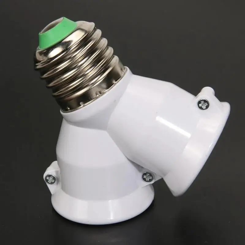 Light Lamp Bulb Socket 2 In 1 Portable Accessories Tools Lamp Holder Copper Contact Universal Home Accessories Splitter Adapter