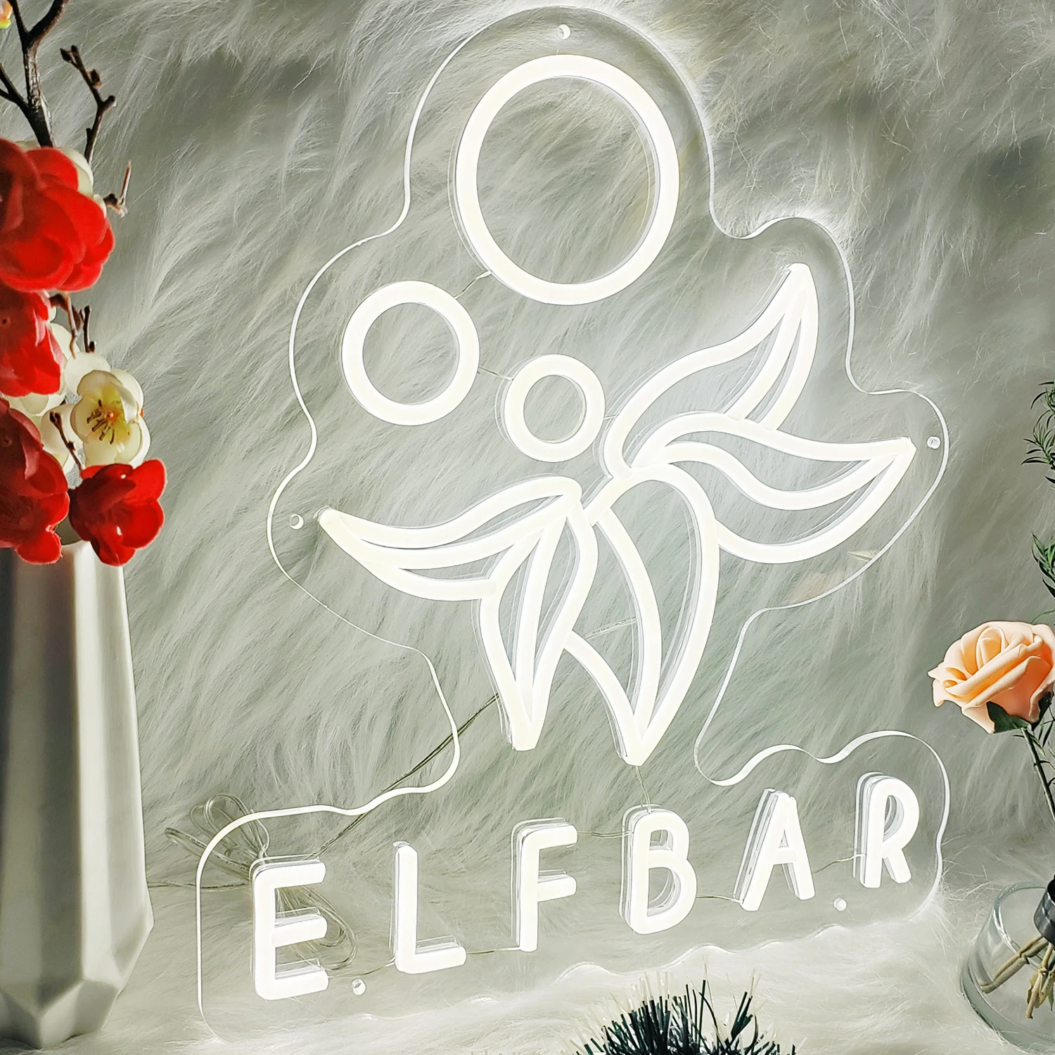

ELFBAR Neon sign Led light Acrylic transparent customized bedroom, party, party Neon sign wall decoration