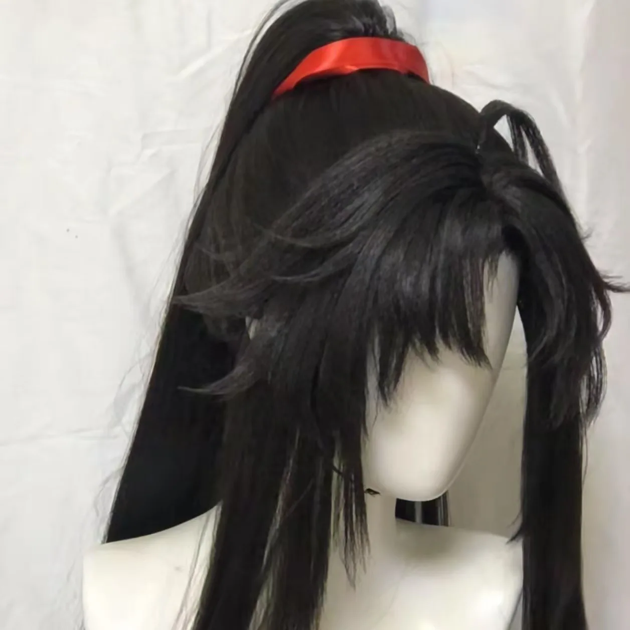 Wei Wuxian Cosplay Wig Cute Black Wig Chinese Ancient Costume Black Style Wigs High Heat Resistant Synthetic Wigs