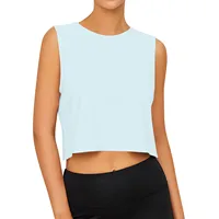Chemise de sport gilet ample sans couture respirant séchage rapide haut salle de sport course Fitness Yoga vêtements hauts légers pour les femmes 4