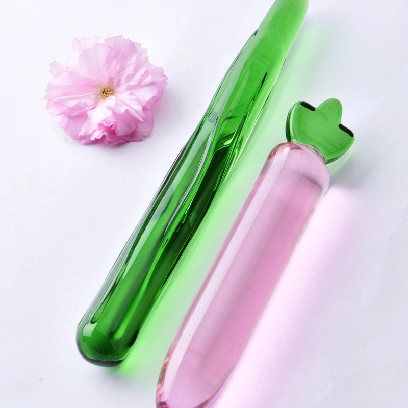Glass Fruit Vegetable Dildo Realistic Vibrator For Women_voghion.com