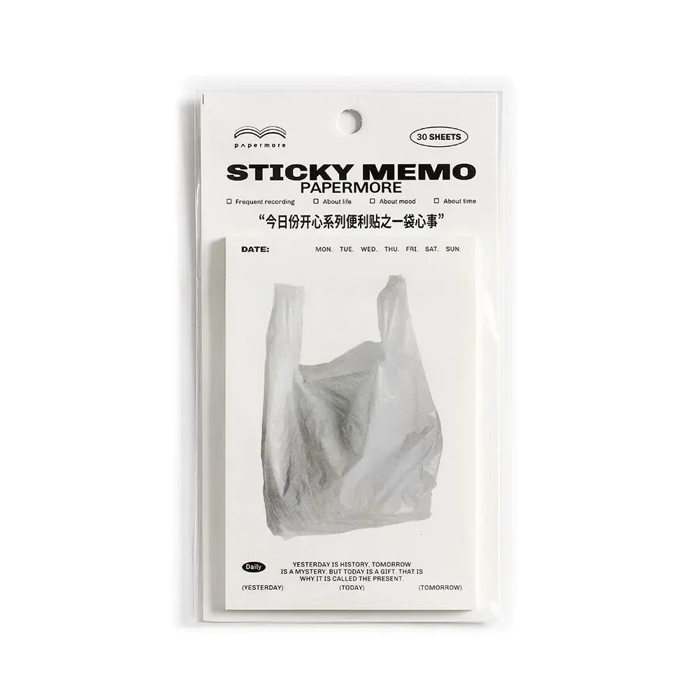 Today's Happy Moments Sticky Notes: Simple Breakfast Theme, Student Memo & Journal Stickers