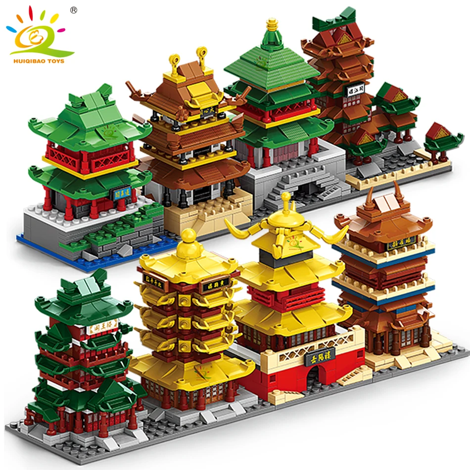 Huiqibao Moc City Street View Mini Building Blocks Città Fai Da Te Commerciale Street Coffee Shop Puzzle Toys Ornamenti Per La Casa Decorazione