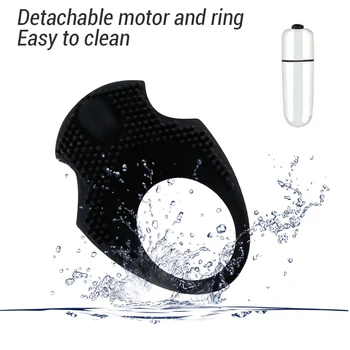 Man Penis Ring Silicone Cock Ring Delay Ejaculation Vibrating Ring Clitoral stimulator Sex Toy For Couples Adult Products 18 Sex 5