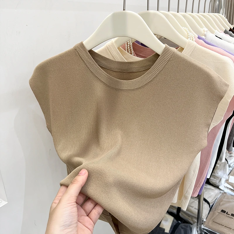 

Женская Летняя трикотажная футболка из вискозы, с коротким рукавом