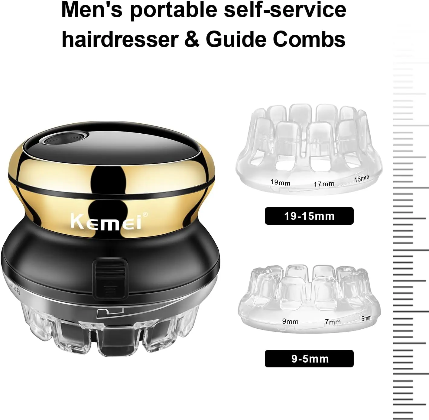 Kemei 887 UFO electric even cut rotary hair trimmer for men washable shortcut kit rechargeable hair clipper machine self-haircut