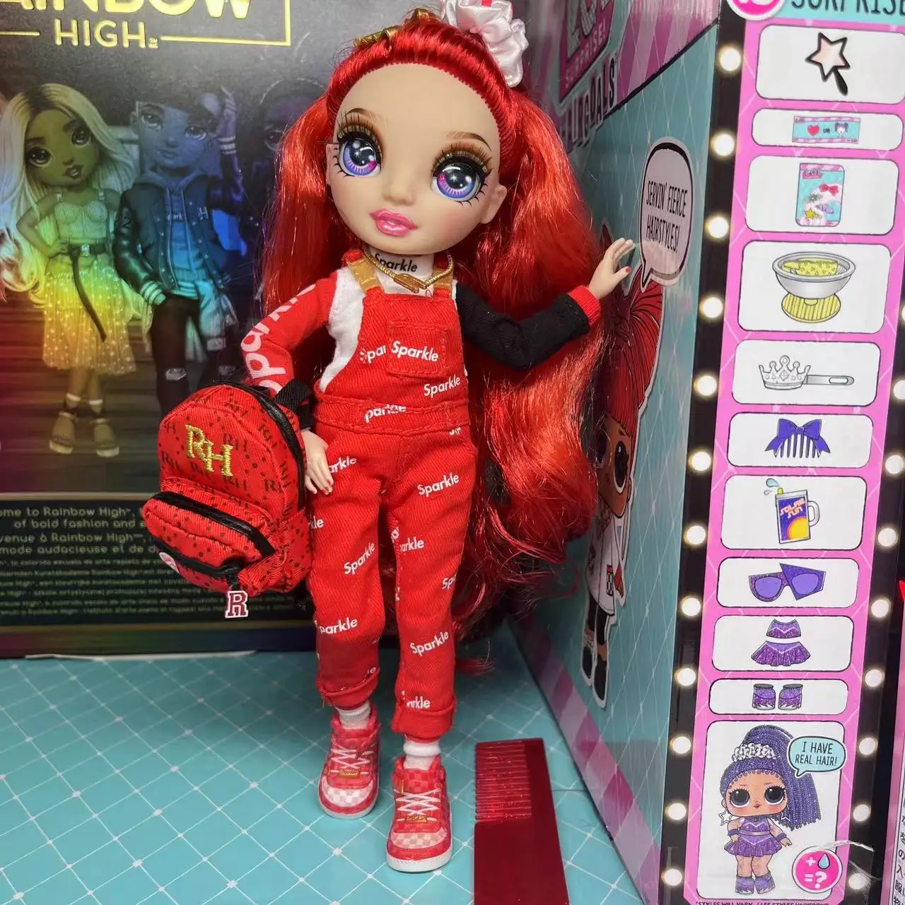 LOL Doll 25cm Articulated Rainbow Doll Includes Comb and Bag For Children